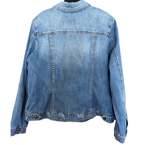 KUT from the Kloth Distressed Helena Denim Jacket - Picture 2 of 4